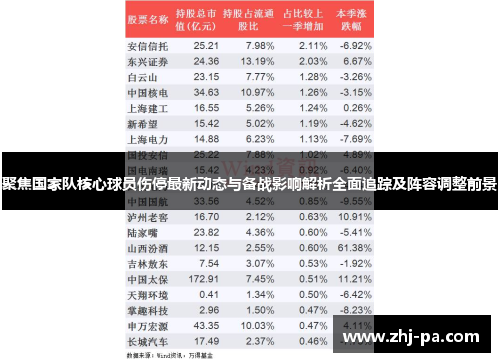 聚焦国家队核心球员伤停最新动态与备战影响解析全面追踪及阵容调整前景