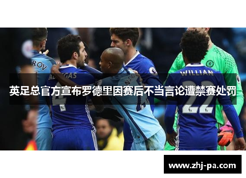 英足总官方宣布罗德里因赛后不当言论遭禁赛处罚